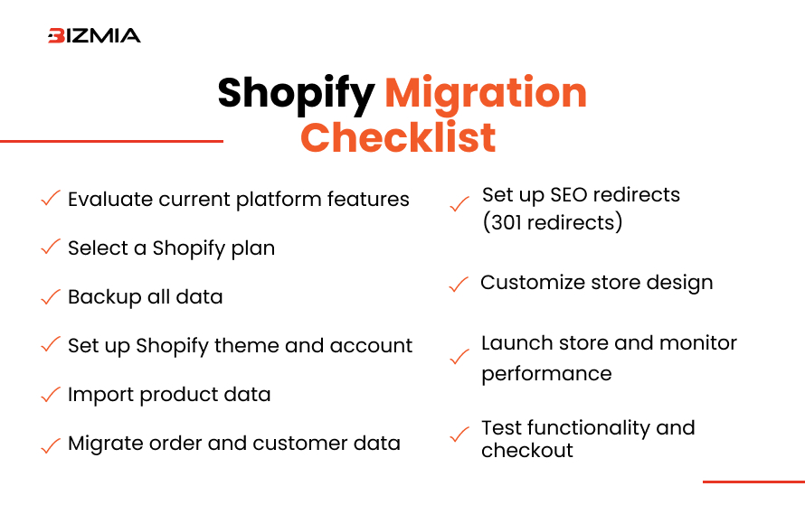 Shopify Migration Checklist 