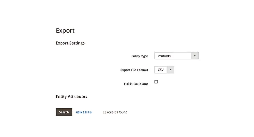 Export Data from Magento 